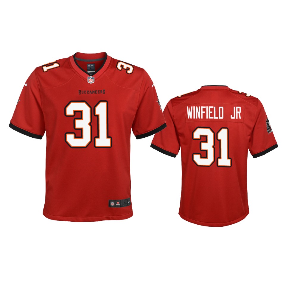 Nike youth Tampa Bay Buccaneers #31 Antoine Winfield Jr. Red 2020 NFL Draft Game Jersey->women nfl jersey->Women Jersey